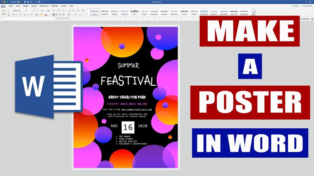 Make a Poster in word
 