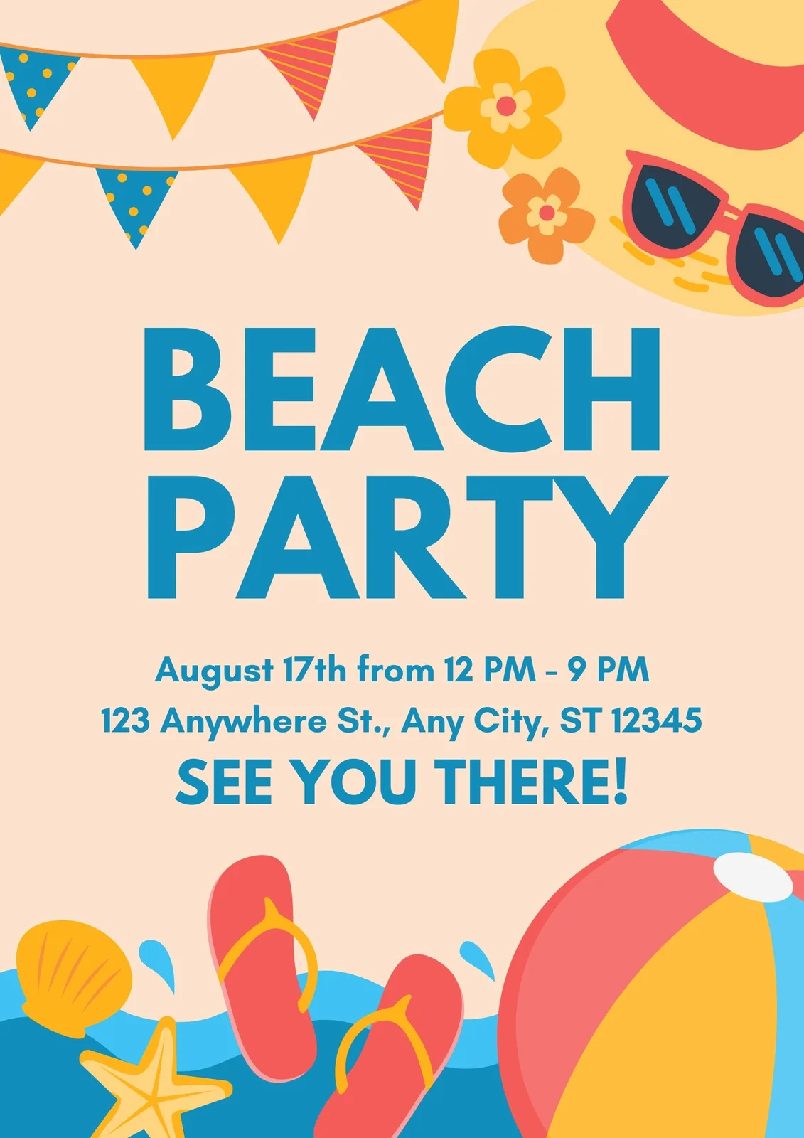 Beach party poster printing london poster printing london